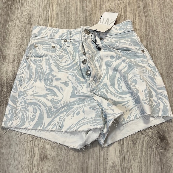 blue and white swirl shorts from zara - Picture 1 of 1